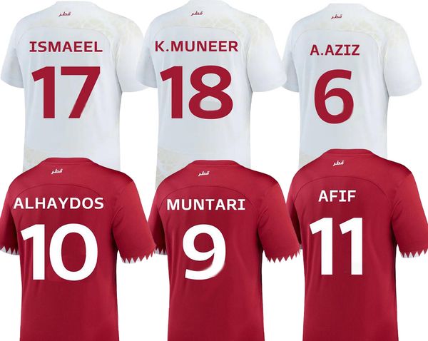 qatar soccer jerseys 2022 world football shirt 22-23 national team mens kids women thai quality jersey alhaydos 10 muntari 9 alaaeldin 7 bou, Black;yellow
qatar soccer jerseys 2022 world football shirt 22-23 national team mens kids women thai quality jersey alhaydos 10 muntari 9 alaaeldin 7 bou, Black;yellow