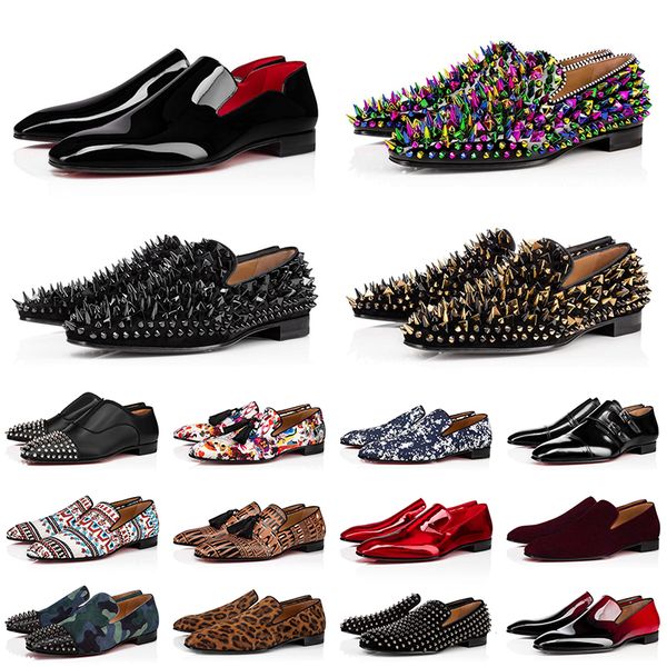 ale designer bottoms red loafers shoes for men party wedding business loafer matte patent leather suede rivets fashion loafers red-bottoms d, Black
ale designer bottoms red loafers shoes for men party wedding business loafer matte patent leather suede rivets fashion loafers red-bottoms d, Black