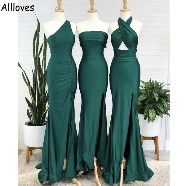 dark green mermaid bridesmaid dresses long silk satin pleated maid of honor gowns side slit wedding guest party dress backless formal wear 2, White;pink
dark green mermaid bridesmaid dresses long silk satin pleated maid of honor gowns side slit wedding guest party dress backless formal wear 2, White;pink