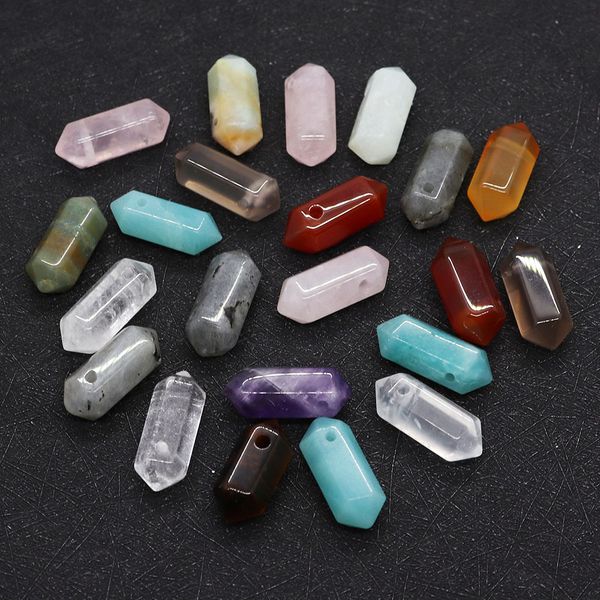 natural crystal stone pendants 8x20mm hexagon pyramid charms rose quartz amethysts agates diy jewelry making, Silver
natural crystal stone pendants 8x20mm hexagon pyramid charms rose quartz amethysts agates diy jewelry making, Silver