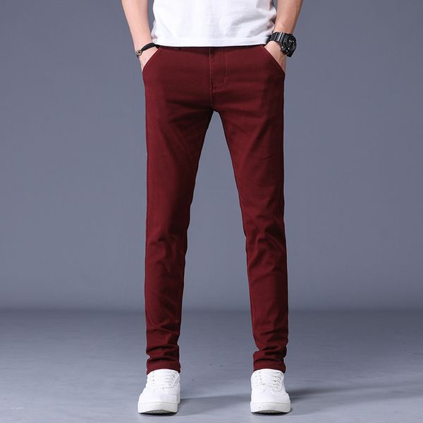 men's pants 6color men's 98 cotton business casual pants elastic waist slim fit trousers male brand clothes full length 221010, Black
men's pants 6color men's 98 cotton business casual pants elastic waist slim fit trousers male brand clothes full length 221010, Black