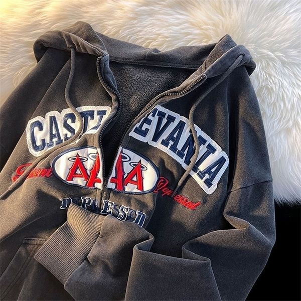 womens hoodies sweatshirts embroidered letters hooded zip hoodies women ins loose casual streetwear lazy wind long sleeve hoodies women 2210, Black
womens hoodies sweatshirts embroidered letters hooded zip hoodies women ins loose casual streetwear lazy wind long sleeve hoodies women 2210, Black