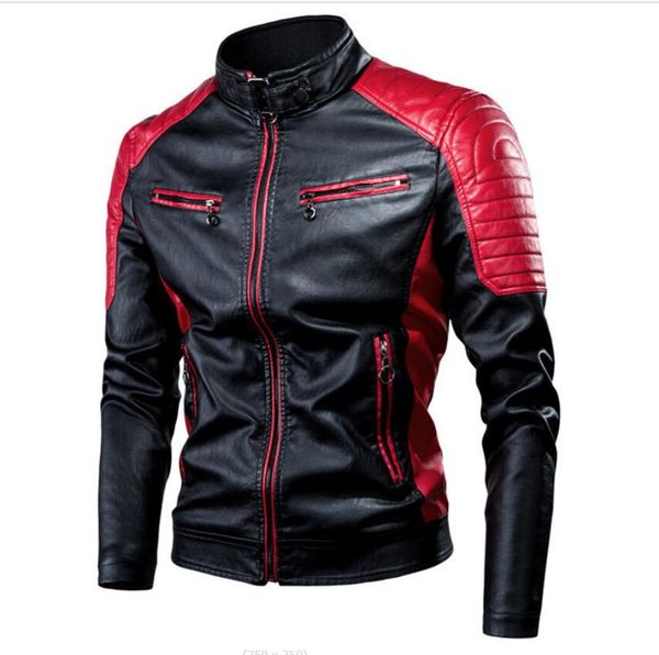 new men's faux leather jackets coat male 6xl matching stand collar streetwear pu causal bike jacket men clothing mm19lh81, Black
new men's faux leather jackets coat male 6xl matching stand collar streetwear pu causal bike jacket men clothing mm19lh81, Black