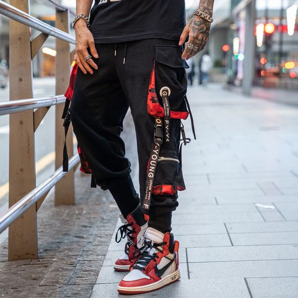 men's pants hip hop joggers men streetwear ribbons mens harem pants multipocket spring jogger pants men anklelength trousers sxxxl 2210, Black
men's pants hip hop joggers men streetwear ribbons mens harem pants multipocket spring jogger pants men anklelength trousers sxxxl 2210, Black