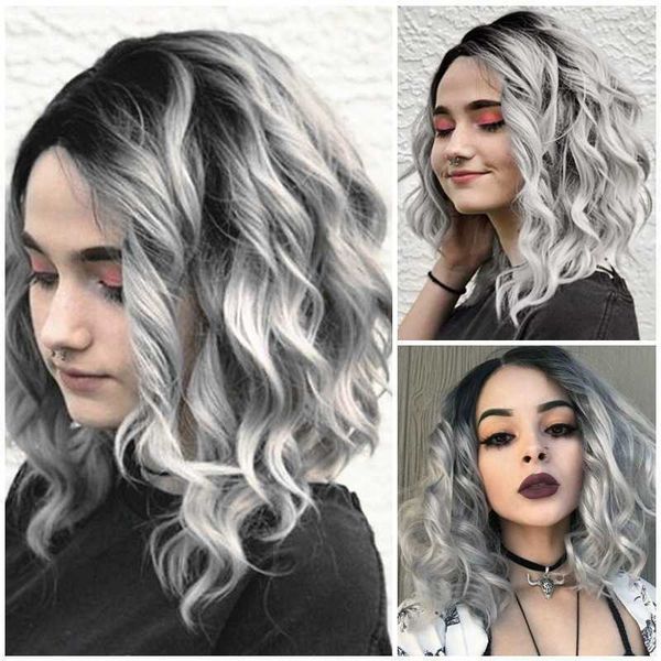synthetic wigs new fashion wig women's gradient short curly hair wig cover 221010, Black
synthetic wigs new fashion wig women's gradient short curly hair wig cover 221010, Black