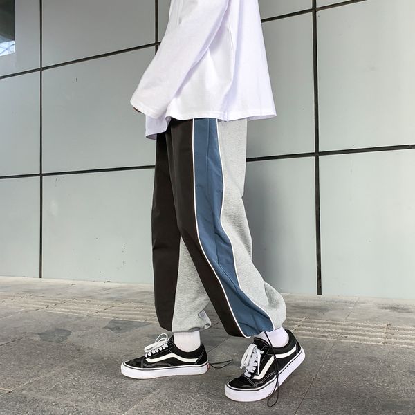 men's pants reflective harem joggers men spring striped sports pants for men casual man sweatpants 221010, Black
men's pants reflective harem joggers men spring striped sports pants for men casual man sweatpants 221010, Black
