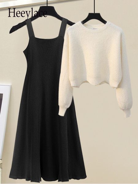 two piece dress fall winter warm knitted dresses sets office ladies elegant solid sweater and straped knitting pieces for women 221010, White
two piece dress fall winter warm knitted dresses sets office ladies elegant solid sweater and straped knitting pieces for women 221010, White