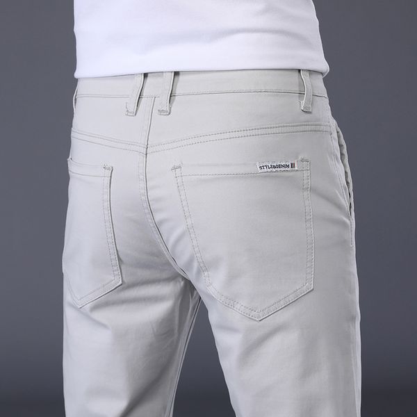 men's pants brand pants men fashion stretch slim straight khaki grey cotton classic casual trousers large size 2838 221010, Black
men's pants brand pants men fashion stretch slim straight khaki grey cotton classic casual trousers large size 2838 221010, Black