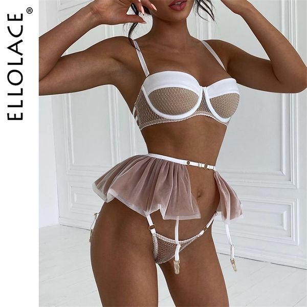 set ellolace lingerie mesh patchwork fancy underwear ruffle garters delicate luxury brief set see through sensual erotic sets 221010, Red;black
set ellolace lingerie mesh patchwork fancy underwear ruffle garters delicate luxury brief set see through sensual erotic sets 221010, Red;black