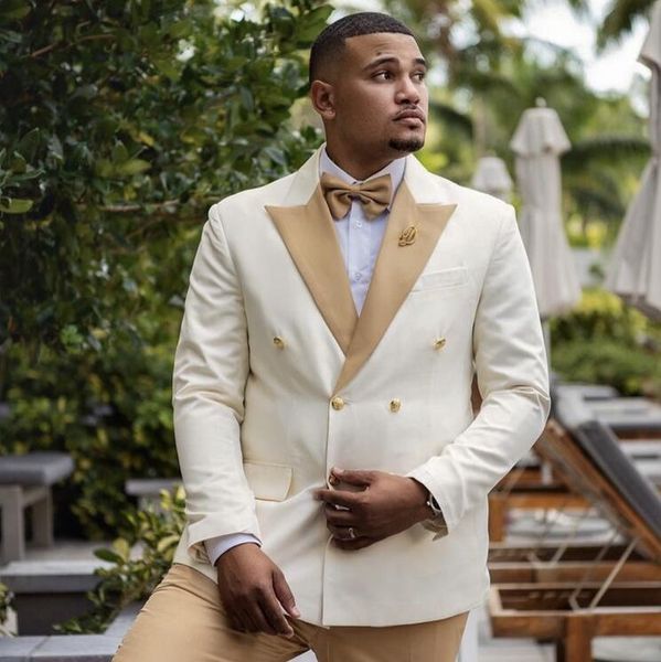 ivory tuxedos blazer with champagne collar and pants men suits slim fits 2 piece double breasted wedding groom tuxedo fashion men sets, Black;gray
ivory tuxedos blazer with champagne collar and pants men suits slim fits 2 piece double breasted wedding groom tuxedo fashion men sets, Black;gray