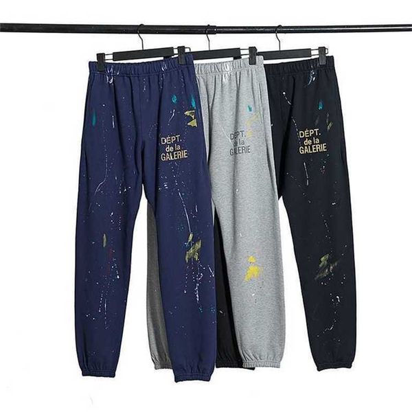 fashion galleryes casual pants dept correct version hand painted graffiti splash ink used men's women's sports loose guard, Black
fashion galleryes casual pants dept correct version hand painted graffiti splash ink used men's women's sports loose guard, Black