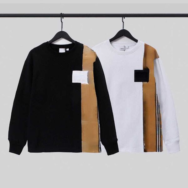 22ss designer hoodie mens sweatshirt burb pullover sweater men women casual loose long sleeve t-shirt plaid stitching sweaters, Black
22ss designer hoodie mens sweatshirt burb pullover sweater men women casual loose long sleeve t-shirt plaid stitching sweaters, Black