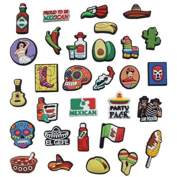 wholesale pvc soft rubber mexican croc shoe charms buckles accessories decorations for clog charms halloween party supplies, White;pink
wholesale pvc soft rubber mexican croc shoe charms buckles accessories decorations for clog charms halloween party supplies, White;pink