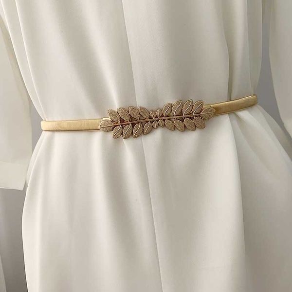belts european and american fashion women elastic waist chain metal leaf buckle gold thin for decoration dress ceinture g221010, Black;brown
belts european and american fashion women elastic waist chain metal leaf buckle gold thin for decoration dress ceinture g221010, Black;brown