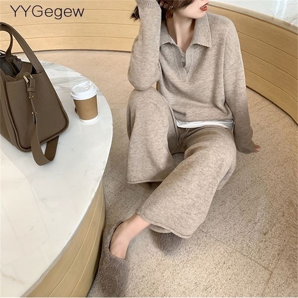 women's two piece pants 2 pieces set women oversize tracksuit polo collar sweater pullover straight pants chic knitted outwear sweater, White
women's two piece pants 2 pieces set women oversize tracksuit polo collar sweater pullover straight pants chic knitted outwear sweater, White