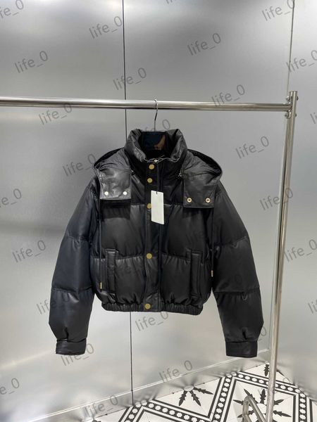 brand down jackets soft leather hooded puffer coat single-breasted button pockets winter coats casual joker warm fashion womens jacket, Black
brand down jackets soft leather hooded puffer coat single-breasted button pockets winter coats casual joker warm fashion womens jacket, Black