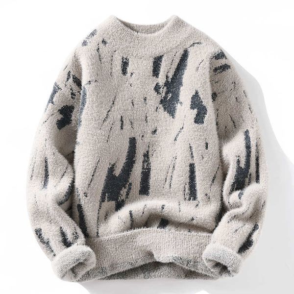 men's sweaters 2022 winter harajuku mink cashmere sweater men half turtleneck hip hop pull homme thick warm mens pullovers g221010, White;black
men's sweaters 2022 winter harajuku mink cashmere sweater men half turtleneck hip hop pull homme thick warm mens pullovers g221010, White;black