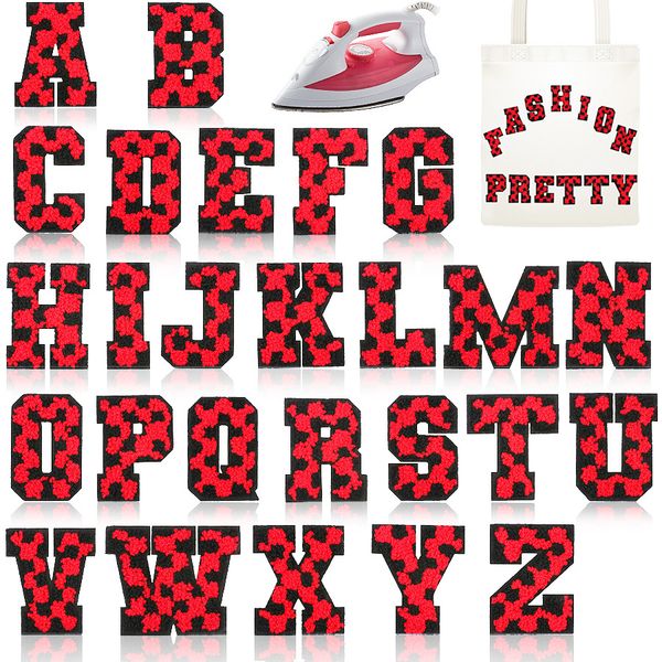 notions 6cm letter patches a-z iron on patches red black plaid alphabet towel applique sticker for clothes hats diy christmas decor 
notions 6cm letter patches a-z iron on patches red black plaid alphabet towel applique sticker for clothes hats diy christmas decor