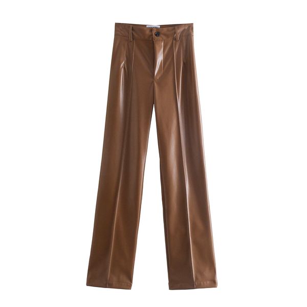 women's pants fashion faux leather straight vintage high waist zipper fly female trousers mujer 221011, Black;white
women's pants fashion faux leather straight vintage high waist zipper fly female trousers mujer 221011, Black;white