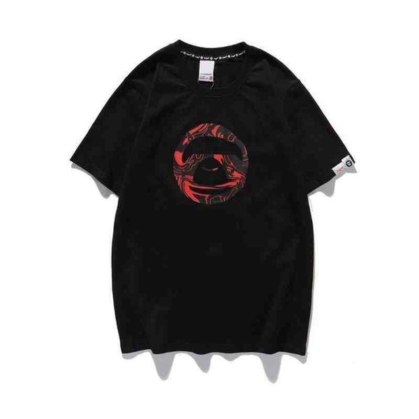 new fashion cotton t shirt red camouflage classic letter monkey-man head print short sleeve t-shirt for men and women, White;black
new fashion cotton t shirt red camouflage classic letter monkey-man head print short sleeve t-shirt for men and women, White;black