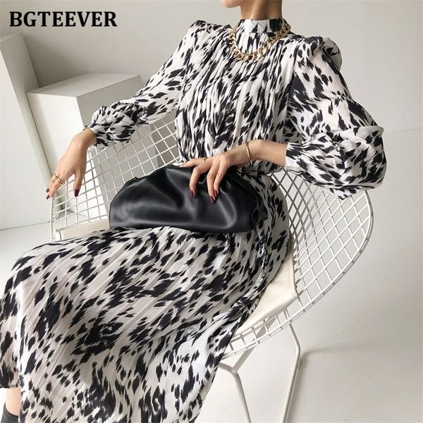 two piece dress bgteever spring stand collar women full sleeve elegant hit color female laceup printed midi vestidos 221010, White
two piece dress bgteever spring stand collar women full sleeve elegant hit color female laceup printed midi vestidos 221010, White