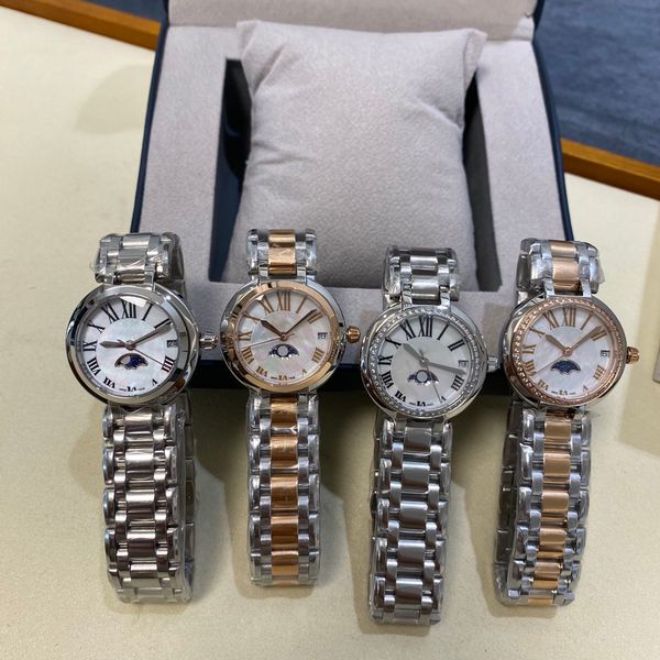 women's luxury designer wrist watch true moon phase quartz movement inlaid with crystal sapphire mirror 316l fine steel 30.5mm watches, Slivery;brown
women's luxury designer wrist watch true moon phase quartz movement inlaid with crystal sapphire mirror 316l fine steel 30.5mm watches, Slivery;brown