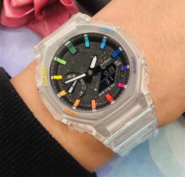 2100 sports quartz digital men's watch iced out watch all hands can operate 8 colors led automatic hand raise light waterproof world ti, Slivery;brown
2100 sports quartz digital men's watch iced out watch all hands can operate 8 colors led automatic hand raise light waterproof world ti, Slivery;brown