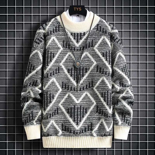 men's sweaters grade 2022 fashion brand crew neck sweater men soft warm winter jumper mens loose handsome knit wool pullovers male g221, White;black
men's sweaters grade 2022 fashion brand crew neck sweater men soft warm winter jumper mens loose handsome knit wool pullovers male g221, White;black