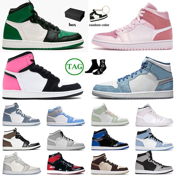 mens womens basketball shoes jumpman 1 mid barely rose denim 1s sports hyper royal unc mid barely orange shadow seafoam designer outdoor sne, White;red
mens womens basketball shoes jumpman 1 mid barely rose denim 1s sports hyper royal unc mid barely orange shadow seafoam designer outdoor sne, White;red