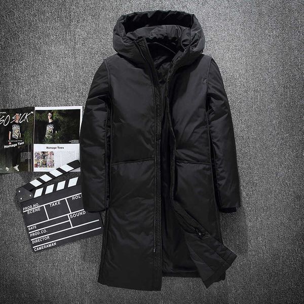 men's down parkas new fashion clothing winter jacket business x-long thick coat solid outerwear warm g221010, Black
men's down parkas new fashion clothing winter jacket business x-long thick coat solid outerwear warm g221010, Black