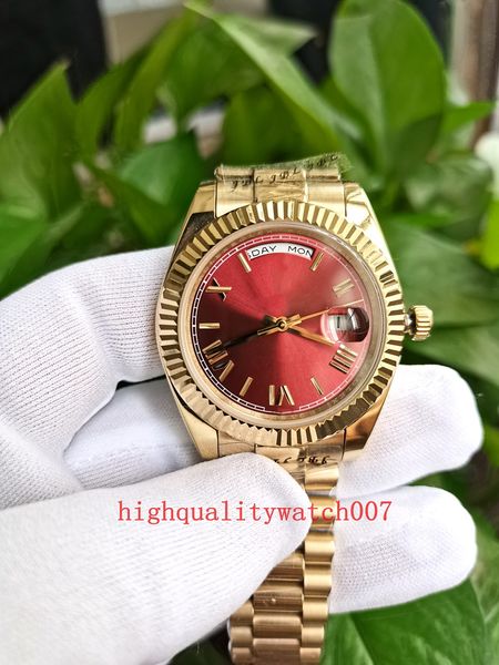 4 styles master excellent mens watches 40mmred dial 228238 9 228235 all gold president bracelet fluted bezel mechanical automatic movement s, Slivery;brown
4 styles master excellent mens watches 40mmred dial 228238 9 228235 all gold president bracelet fluted bezel mechanical automatic movement s, Slivery;brown