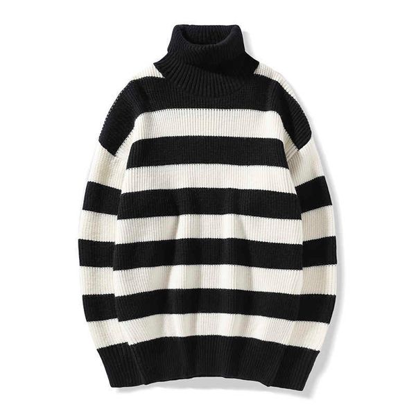 men's sweaters 2022 autumn winter men stripe turtleneck sweater mens streewear warm pullovers male thick knitted -3xl g221010, White;black
men's sweaters 2022 autumn winter men stripe turtleneck sweater mens streewear warm pullovers male thick knitted -3xl g221010, White;black