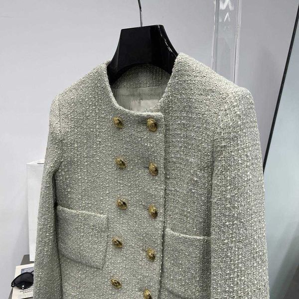 women's fur & faux small fragrant bean green short round neck double row button tweed coat is versatile, Black
women's fur & faux small fragrant bean green short round neck double row button tweed coat is versatile, Black