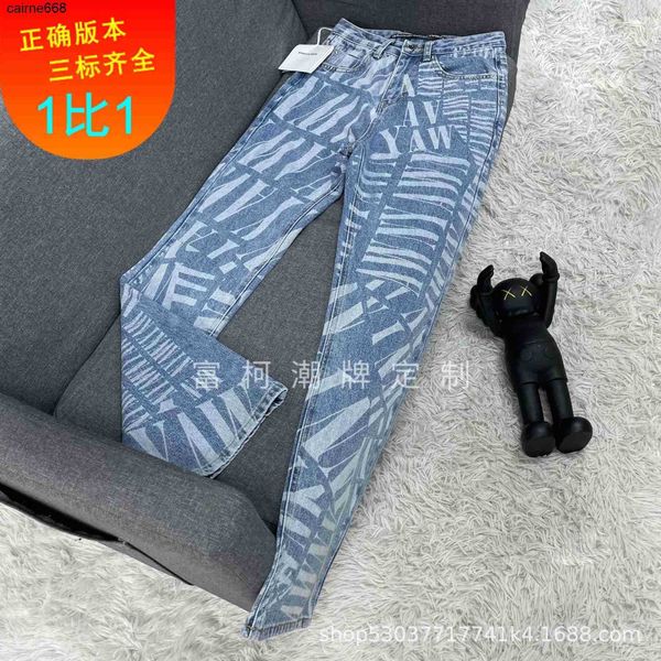 designer women's jeans autumn new blue high waist laser burn raw alexanders edge jacquard jeans trousers wangs
designer women's jeans autumn new blue high waist laser burn raw alexanders edge jacquard jeans trousers wangs