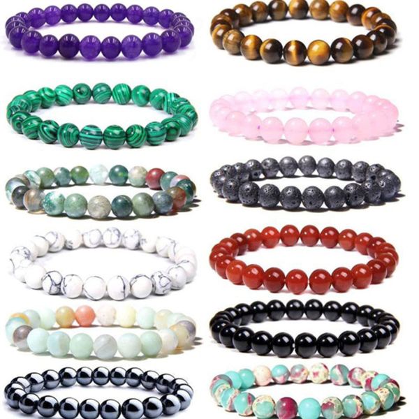 12 styles natural stone strands beaded bracelets handmade elastic charm for women men lover yoga energy jewelry, Black
12 styles natural stone strands beaded bracelets handmade elastic charm for women men lover yoga energy jewelry, Black