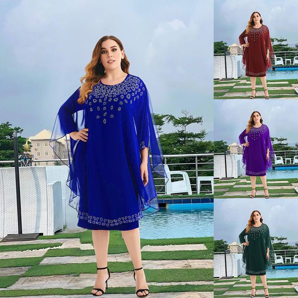3xl plus size dress women's clothing cloak long sleeve diamond autumn new office lady dresses large size, Black;gray
3xl plus size dress women's clothing cloak long sleeve diamond autumn new office lady dresses large size, Black;gray