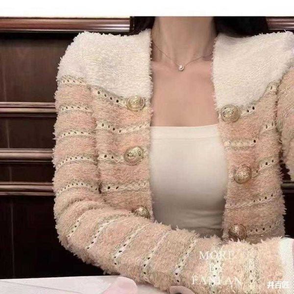 women's sweaters barman designer 22ss autumn winter new style gold button plush knitted cardigan women's slim style coat, White;black
women's sweaters barman designer 22ss autumn winter new style gold button plush knitted cardigan women's slim style coat, White;black