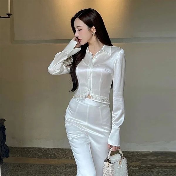 womens two piece pants yihaodi clothing high sense fashion suit womens autumn temperament diamond chain shirt pure color micro bell pants t, White
womens two piece pants yihaodi clothing high sense fashion suit womens autumn temperament diamond chain shirt pure color micro bell pants t, White