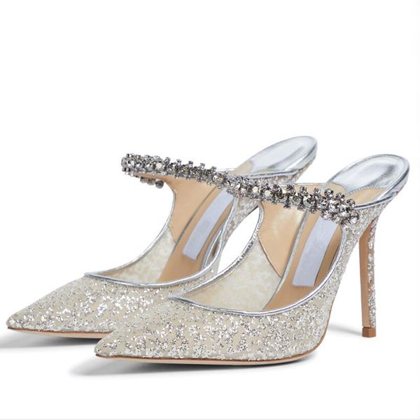 luxury women pumps sandals jimmy london bing 100 mules in glittered tulle trendy pointed toe slingback crystal ankle strap designer italy jc, Black
luxury women pumps sandals jimmy london bing 100 mules in glittered tulle trendy pointed toe slingback crystal ankle strap designer italy jc, Black