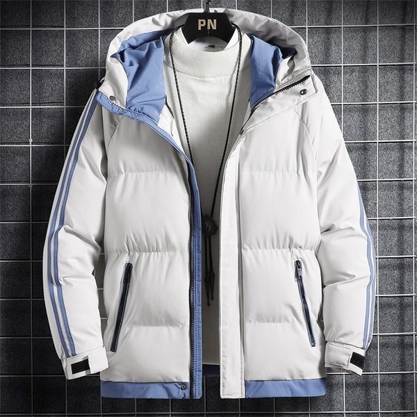men's down parkas autumn winter jacket hooded thickened warm fashion casual padded clothing 221010, Black
men's down parkas autumn winter jacket hooded thickened warm fashion casual padded clothing 221010, Black
