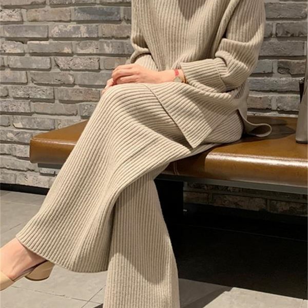 women's two piece pants realeft autumn winter 2 pieces women sets knitted tracksuit o-neck split sweater and wide leg jogging pants pul, White
women's two piece pants realeft autumn winter 2 pieces women sets knitted tracksuit o-neck split sweater and wide leg jogging pants pul, White