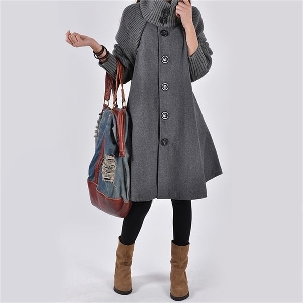 women's wool blends autumn winter jackets coats korean loose large size mid-long woolen coat cloak windbreaker female overcoat 5xl 2210, Black
women's wool blends autumn winter jackets coats korean loose large size mid-long woolen coat cloak windbreaker female overcoat 5xl 2210, Black