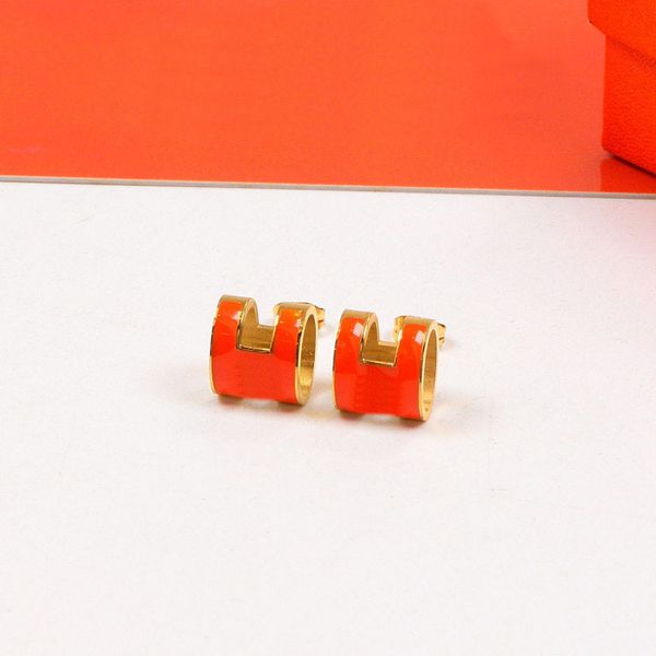 fashion designer women earring studs h letter enamel temperament simple daily allmatch earrings black white red orange color wedding stainle, Golden;silver
fashion designer women earring studs h letter enamel temperament simple daily allmatch earrings black white red orange color wedding stainle, Golden;silver
