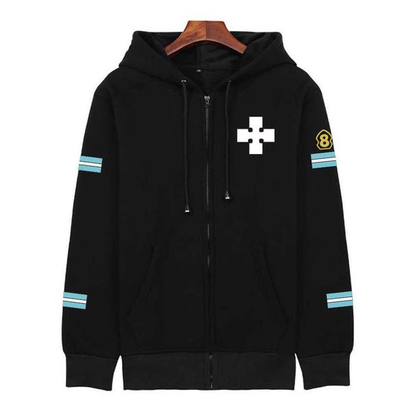 men's hoodies sweatshirts anime hoodie fire force cosplay zipper pullover long sleeves casual loose winter t221008, Black
men's hoodies sweatshirts anime hoodie fire force cosplay zipper pullover long sleeves casual loose winter t221008, Black