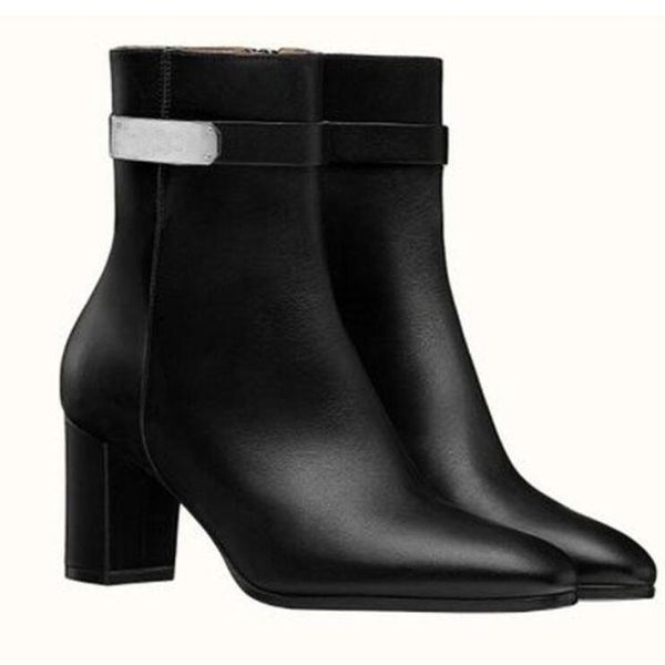 winter women's ankle boots calfskin reds lacquer sole thick heel pointed elegant fashion wedding party shoes, Black
winter women's ankle boots calfskin reds lacquer sole thick heel pointed elegant fashion wedding party shoes, Black