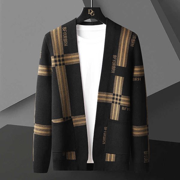 men's sweaters fall winter fashion slim fit knitted cardigan high-end business striped plaid sweater men leisure luxury cardigans jacke, White;black
men's sweaters fall winter fashion slim fit knitted cardigan high-end business striped plaid sweater men leisure luxury cardigans jacke, White;black