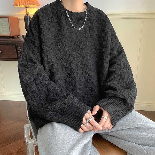 men's sweaters streetwear harajuku autumn winter knitted solid color o-neck pullovers oversize women's g221010, White;black
men's sweaters streetwear harajuku autumn winter knitted solid color o-neck pullovers oversize women's g221010, White;black