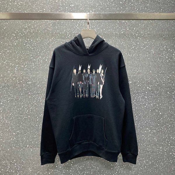 20ss band model p printed hoodies fashion pullover hooded sweatshirt men women high street hoodies size xs, Black
20ss band model p printed hoodies fashion pullover hooded sweatshirt men women high street hoodies size xs, Black