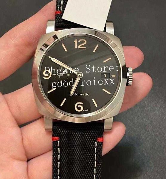 44mm watches men watch black dial men's automatic p.9000 movement 1025 officine leather band vs gmt time pam vsf crystal calendar steel
44mm watches men watch black dial men's automatic p.9000 movement 1025 officine leather band vs gmt time pam vsf crystal calendar steel