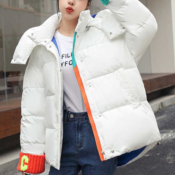women's down parkas new 2022 women short jacket winter thick hooded cotton padded coats female korean loose parkas ladies oversize outw, Black
women's down parkas new 2022 women short jacket winter thick hooded cotton padded coats female korean loose parkas ladies oversize outw, Black